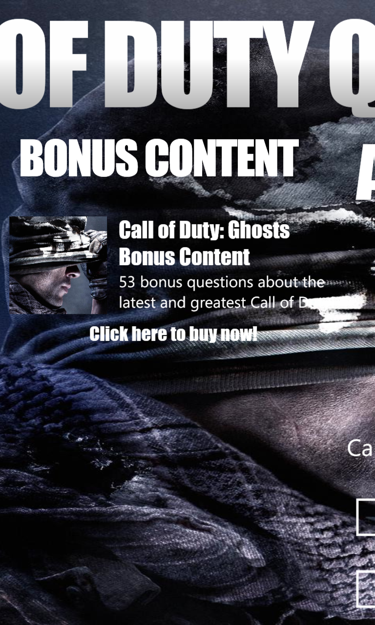 Remastering Call of Duty Quiz Alexander Houghton